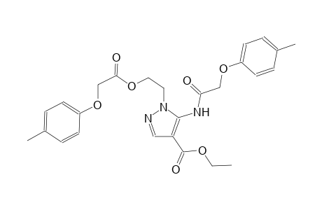 1H-pyrazole-4-carboxylic acid, 5-[[(4-methylphenoxy)acetyl]amino]-1-[2-[[(4-methylphenoxy)acetyl]oxy]ethyl]-, ethyl ester