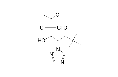 3-Octanone, 6,6,7-trichloro-5-hydroxy-2,2-dimethyl-4-(1H-1,2,4-triazol-1-yl)-