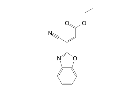 (E)-3-(1,3-benzoxazol-2-yl)-3-cyano-2-propenoic acid ethyl ester