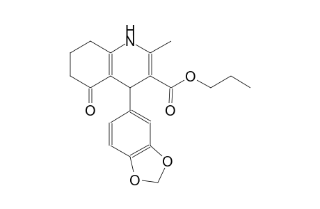 propyl 4-(1,3-benzodioxol-5-yl)-2-methyl-5-oxo-1,4,5,6,7,8-hexahydro-3-quinolinecarboxylate