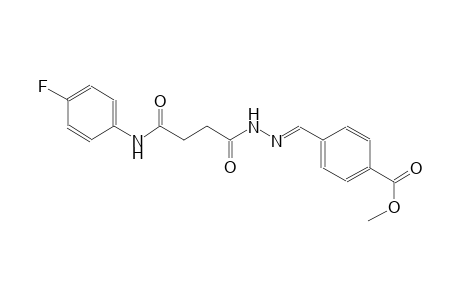 methyl 4-((E)-{[4-(4-fluoroanilino)-4-oxobutanoyl]hydrazono}methyl)benzoate
