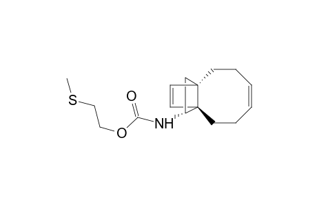 Carbamic acid, tricyclo[6.2.2.01,8]dodeca-4,11-dien-9-yl-, 2-(methylthio)ethyl ester, (1.alpha.,8.alpha.,9.alpha.)-