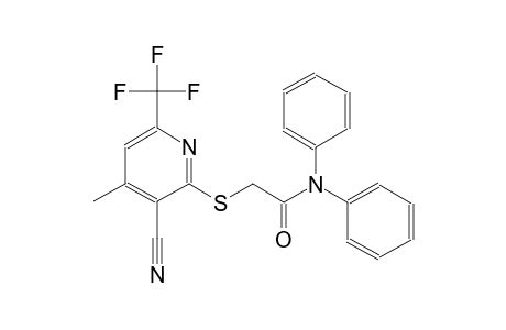 2-{[3-cyano-4-methyl-6-(trifluoromethyl)-2-pyridinyl]sulfanyl}-N,N-diphenylacetamide