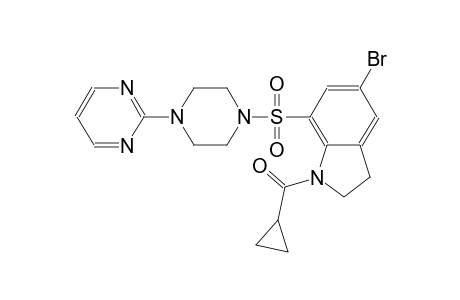 1H-indole, 5-bromo-1-(cyclopropylcarbonyl)-2,3-dihydro-7-[[4-(2-pyrimidinyl)-1-piperazinyl]sulfonyl]-