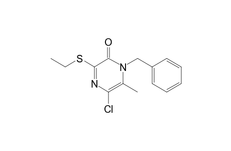 1-Benzyl-5-chloro-3-(ethylthio)-6-methyl-pyrazin-2-one