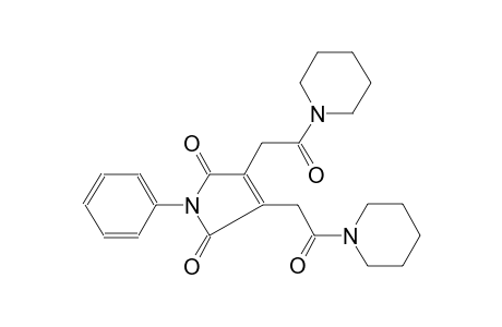 3,4-bis[2-oxo-2-(1-piperidinyl)ethyl]-1-phenyl-1H-pyrrole-2,5-dione