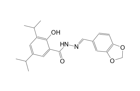 N'-[(E)-1,3-benzodioxol-5-ylmethylidene]-2-hydroxy-3,5-diisopropylbenzohydrazide