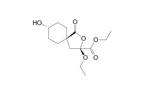 3-cis-Ethoxy-8-trans-hydroxy-5-rel-1-oxo-2-oxaspiro[4.5]decan-3-carboxylic acid-ethylester