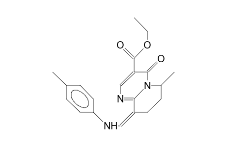 (Z)-9-(4-Tolylamino-methylene)-3-carboxyethyl-6-methyl-6,7,8,9-tetrahydro-4H-pyrido(1,2-A)pyrimidin-4-one