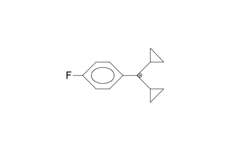 (4-Fluorophenyl)-dicyclopropyl-carbonium cation