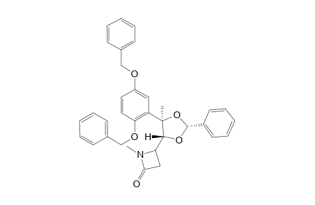 1-Methyl-4-[5-methyl-5-[(2,5-dibenzyl)phenyl]-2-phenyl-1,3-dioxalan-4-yl]-2-azetidinone