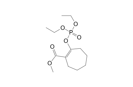 1-Cycloheptene-1-carboxylic acid, 2-[(diethoxyphosphinyl)oxy]-, methyl ester