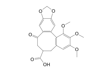Benzo[3,4]cycloocta[1,2-f][1,3]benzodioxole-6-carboxylic acid, 5,6,7,8-tetrahydro-1,2,3-trimethoxy-8-oxo-, stereoisomer