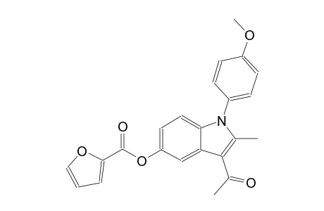 2-furancarboxylic acid, 3-acetyl-1-(4-methoxyphenyl)-2-methyl-1H-indol-5-yl ester