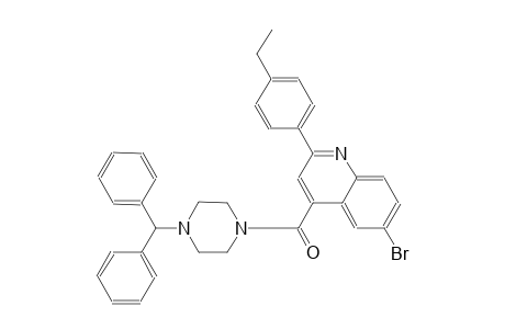 4-[(4-benzhydryl-1-piperazinyl)carbonyl]-6-bromo-2-(4-ethylphenyl)quinoline