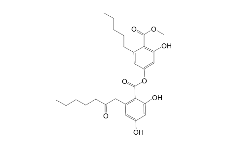 .beta.-Resorcylic acid, 6-(2-oxoheptyl)-, 4-ester with methyl 6-pentyl-.beta.-resorcylate