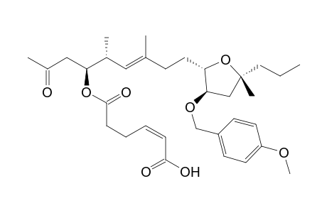 13-[3'-(p-Methoxybenzyloxy)-5'-methyl-5'-propyltetrahydrofuran-2'-yl]-8-(acetylmethyl)-9,11-dimethyl-6-oxo-7-oxatrideca-2,10-dienoic Acid