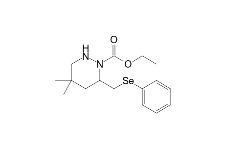 1-Ethoxycarbonyl-4,4-dimethyl-6-[(phenylseleno)methyl]hexahydropyridazine