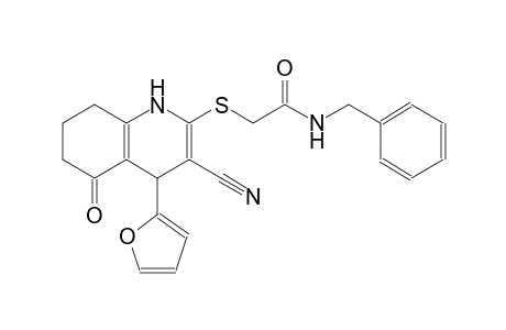 acetamide, 2-[[3-cyano-4-(2-furanyl)-1,4,5,6,7,8-hexahydro-5-oxo-2-quinolinyl]thio]-N-(phenylmethyl)-
