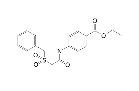 4-(1,1,4-triketo-5-methyl-2-phenyl-1,3-thiazolidin-3-yl)benzoic acid ethyl ester