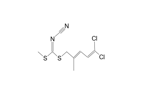 S-methyl-S'-(2-methyl-5,5-dichloro-2E,4-pentadienyl)-N-cyanodithiourea imide