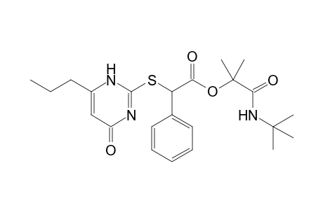 1-(Tert-butylamino)-2-methyl-1-oxopropan-2-yl 2-([4-oxo-6-propyl-1,4-dihydropyrimidin-2-yl]thio)-2-phenylacetate