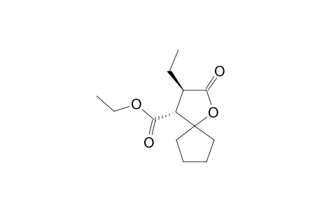 trans-3-(Ethoxycarbonyl)-2-ethyl-4-butanolide-4-spirocyclopentane