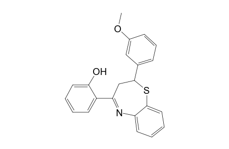 2-[2,3-Dihydro-2-(3-methoxyphenyl)-1,5-benzothiazepin-4-yl]phenol