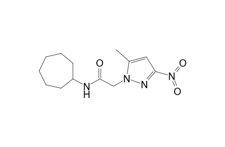 1H-Pyrazole-1-acetamide, N-cycloheptyl-5-methyl-3-nitro-