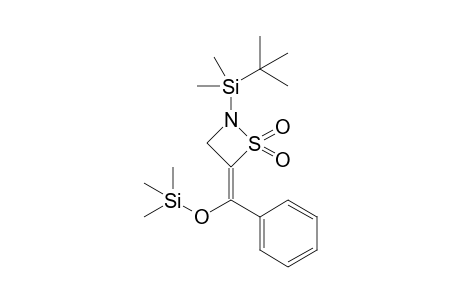 2-[(t-Butyl)dimethylsilyl]-4-[.alpha.-(trimethylsilyl)oxy]-benzylidene-1,2-thiazetidine - 1,1-Dioxide