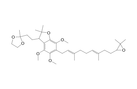 (E,E)-6-(10,11-epoxy-3,7,11-trimethyldodeca-2,6-dienyl)-3-(3,3-ethylenedioxybutyl)-4,5,7-trimethoxy-2,2-dimethyl-2,3-dihydrobenzofuran