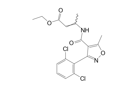 3-{[3-(2,6-dichlorophenyl)-5-methyl-4-isoxazolyl]carboxamido}crotonic acid, ethyl ester