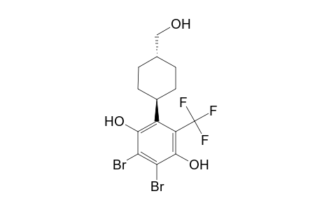 2,3-Dibromo-5-[4(e)-(hydroxymethyl)cyclohex-(e)-yl]-6-(trifluoromethyl)-1,4-dihydroxybenzene