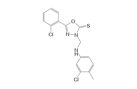 3-[(3-chloro-4-methylanilino)methyl]-5-(2-chlorophenyl)-1,3,4-oxadiazole-2(3H)-thione