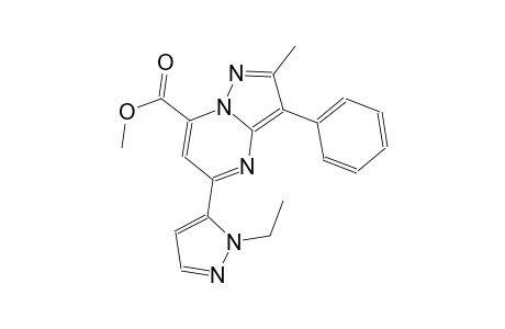pyrazolo[1,5-a]pyrimidine-7-carboxylic acid, 5-(1-ethyl-1H-pyrazol-5-yl)-2-methyl-3-phenyl-, methyl ester