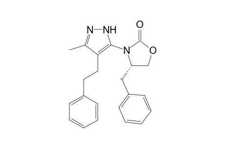 (4S)-4-Benzyl-3-[4-2-(phenylethyl)-3(5)-methyl-5(3)-pyrazolyl]-1,3-oxazolidin-2-one