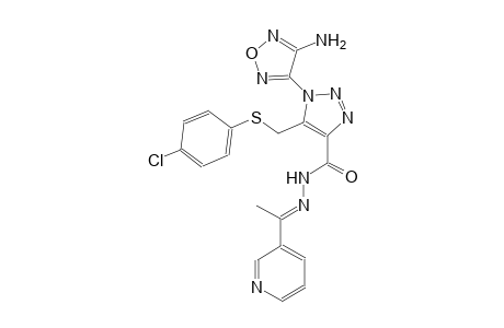 1-(4-amino-1,2,5-oxadiazol-3-yl)-5-{[(4-chlorophenyl)sulfanyl]methyl}-N'-[(E)-1-(3-pyridinyl)ethylidene]-1H-1,2,3-triazole-4-carbohydrazide