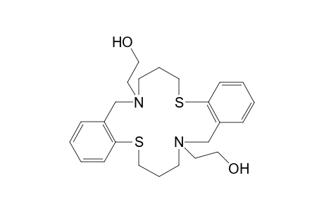 5,13-Bis(2-hydroxyethyl)-7,8,9,10,16,17,18,19,20-nonahydro-dibenzo-[g,o][1,9,5,13] dithiadiazacyclohexadecine