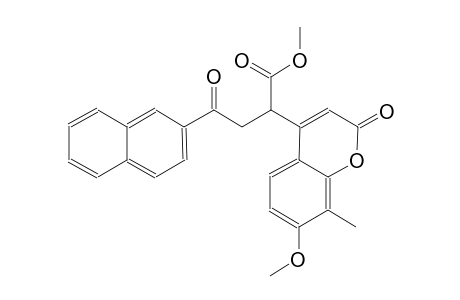 2H-1-benzopyran-4-acetic acid, 7-methoxy-8-methyl-alpha-[2-(2-naphthalenyl)-2-oxoethyl]-2-oxo-, methyl ester