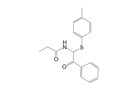 propanamide, N-[1-[(4-methylphenyl)thio]-2-oxo-2-phenylethyl]-