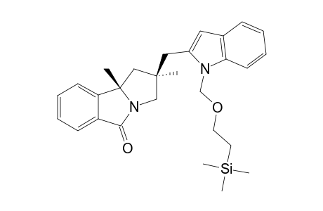 3,5-Dimethyl-3-{[N-(trimethylsilylethoxymethyl)indol-2-yl]methyl}benzo[c][1]-azabicyclo[3.3.0]octan-10-one