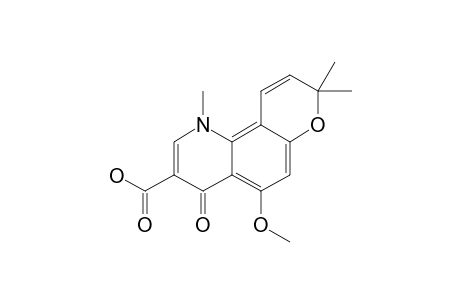 (5-METHOXY-1,8,8-TRIMETHYL-4,8-DIHYDRO-4-OXO-1H-PYRANO-[2,3-H]-QUINOLIN-3-YL)-CARBOXYLIC-ACID