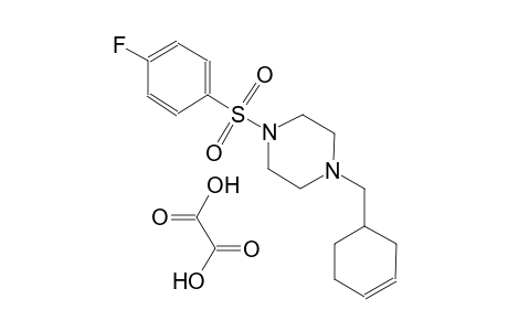 1-(cyclohex-3-en-1-ylmethyl)-4-((4-fluorophenyl)sulfonyl)piperazine oxalate