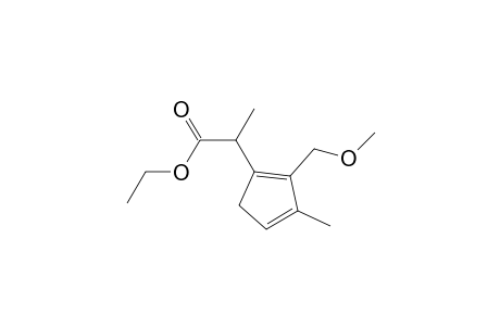 1,3-Cyclopentadiene-1-acetic acid, 2-(methoxymethyl)-.alpha.,3-dimethyl-, ethyl ester, (.+-.)-