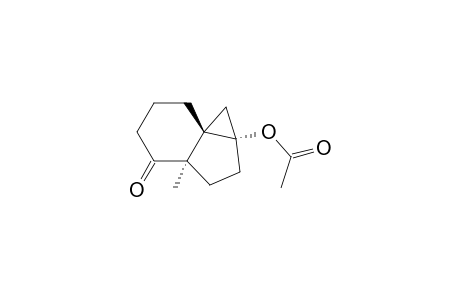 1H-Cycloprop[c]inden-4(5H)-one, 1a-(acetyloxy)hexahydro-3a-methyl-, (1a.alpha.,3a.alpha.,7aS*)-