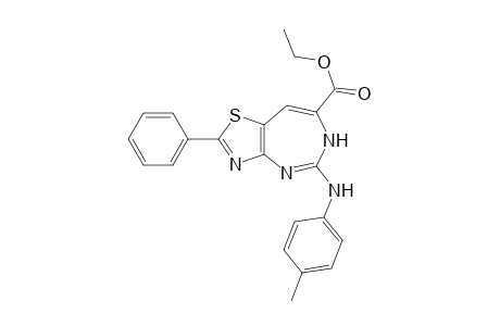 2-Phenyl-5-(ethoxycarbonyl)-7-[(4-methylphenyl)amino]thiadiazaolo[4,5-d][1,3]diazepine