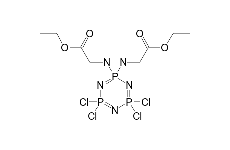 2-[[4,4,6,6-tetrachloro-2-[(2-ethoxy-2-keto-ethyl)amino]-1,3,5-triaza-2$l^{5},4$l^{5},6$l^{5}-triphosphacyclohexa-1,3,5-trien-2-yl]amino]acetic acid ethyl ester