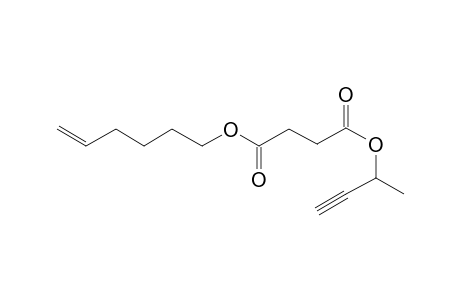 Succinic acid, but-3-yn-2-yl hex-5-en-1-yl ester