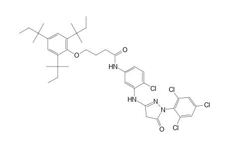 Butanamide, N-[4-chloro-3-[[4,5-dihydro-5-oxo-1-(2,4,6-trichlorophenyl)-1H-pyrazol-3-yl]amino]phenyl]-4-[2,4,6-tris(1,1-dimethylpropyl)phenoxy]-