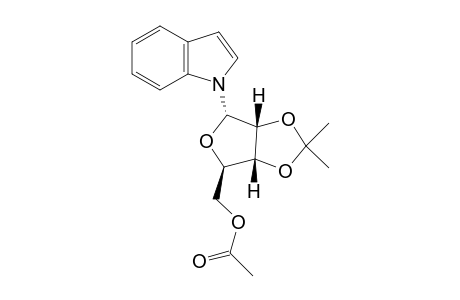 1-(2,3-O-Isopropylidene-5-O-acetyl-.alpha.-D-ribofuranosyl)indole